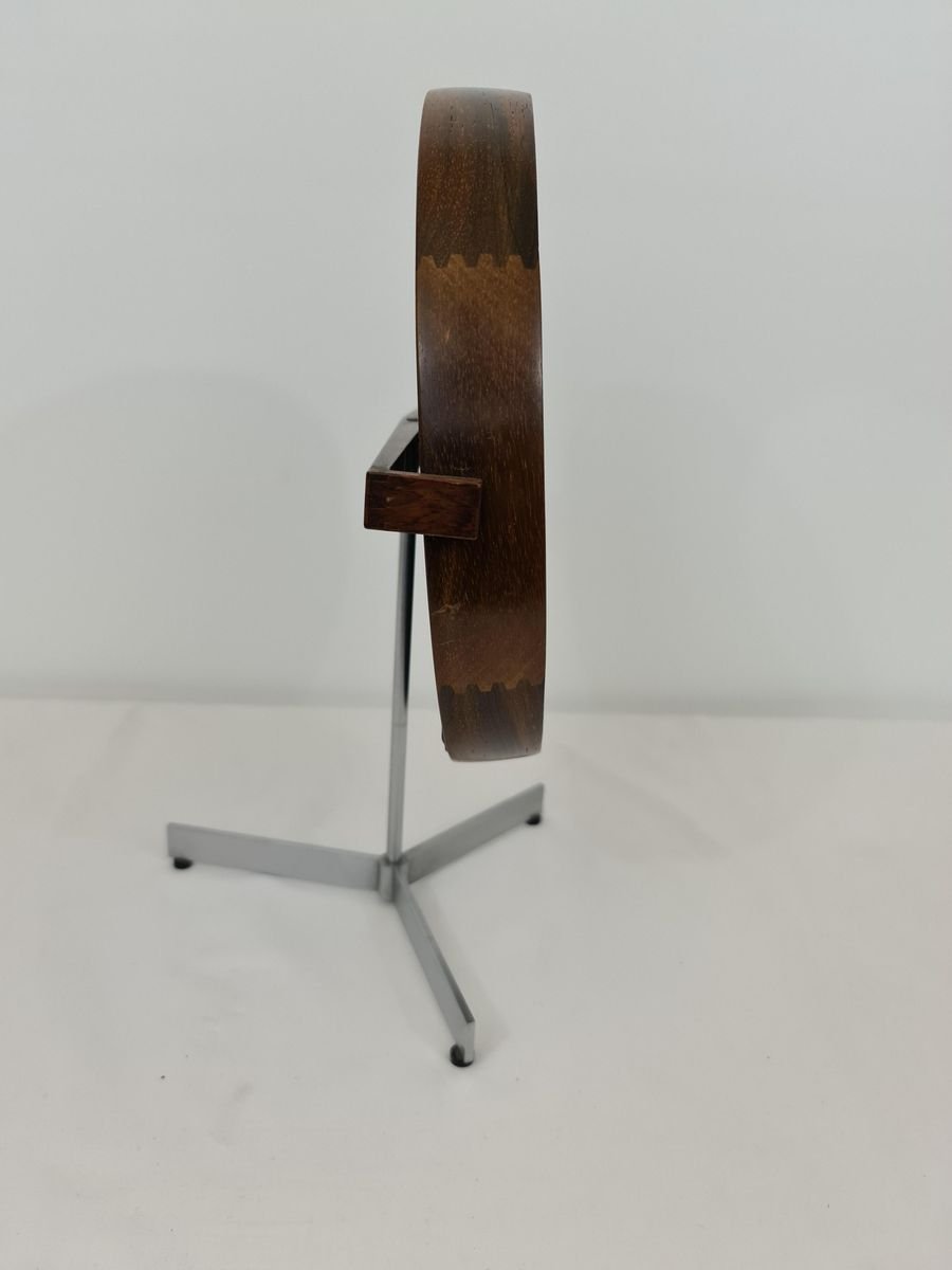 Swedish Rosewood Table Mirror by Uno & Östen Kristiansson for Luxus, Circa 1960