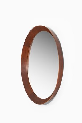 Swedish Round Mirror in Teak from Glas & Trä Hovmantorp, 1962-SC-740304