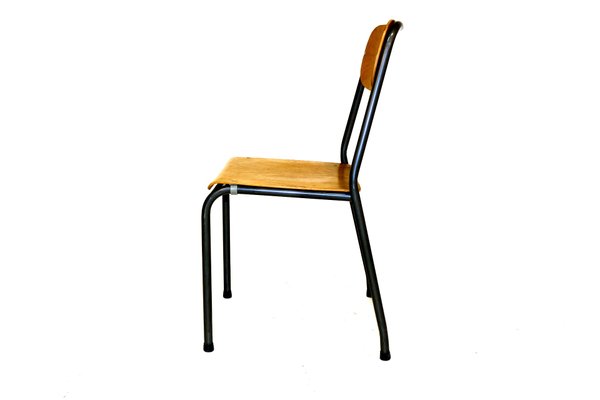 Swedish School Chairs, 1950s, Set of 7-GEK-672776