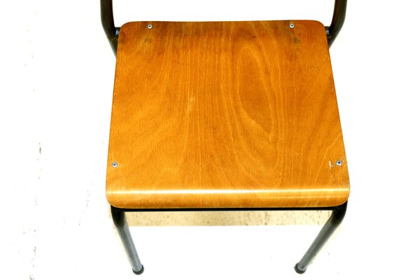 Swedish School Chairs, 1950s, Set of 7-GEK-672776