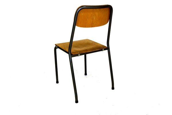 Swedish School Chairs, 1950s, Set of 7-GEK-672776