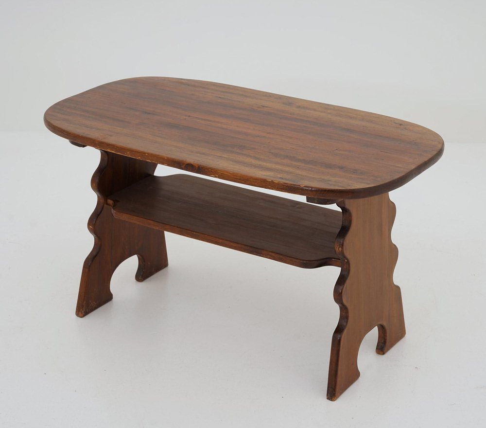 Swedish Side Table in Pine by Axel Einar Hjorth attributed to Bo Fjæstad, 1930s