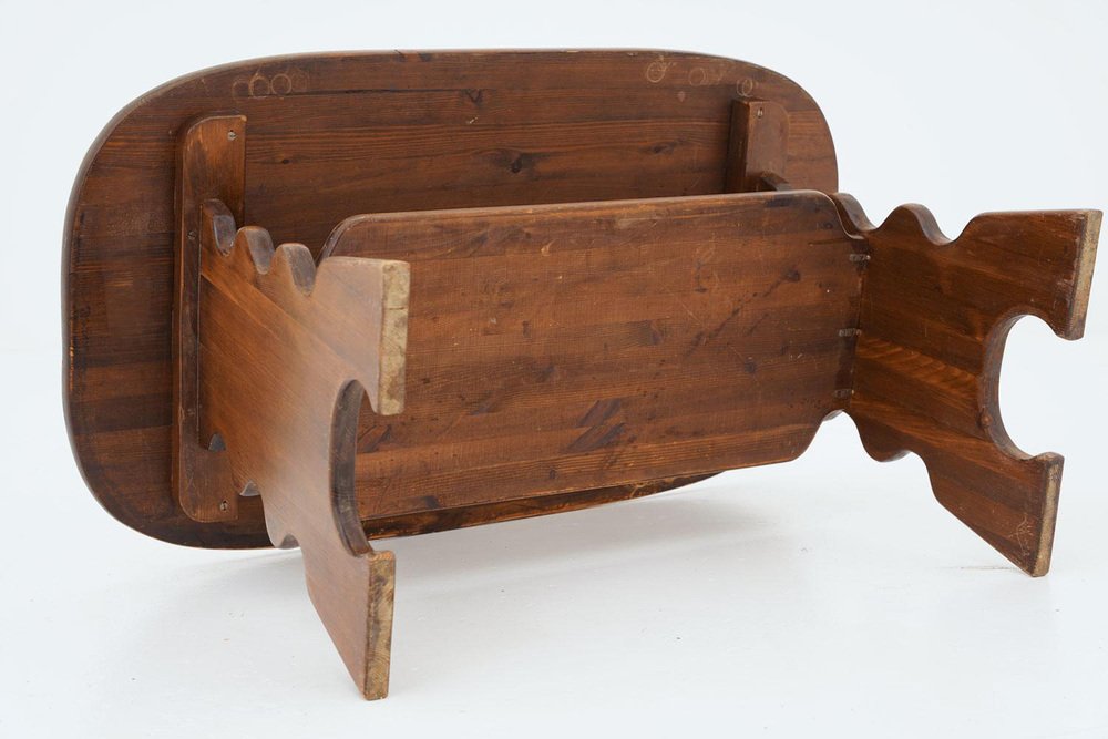 Swedish Side Table in Pine by Axel Einar Hjorth attributed to Bo Fjæstad, 1930s