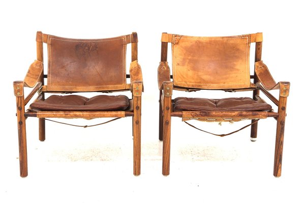 Swedish Sirocco Lounge Chairs by Arne Norell, 1960s, Set of 2-GEK-1396533