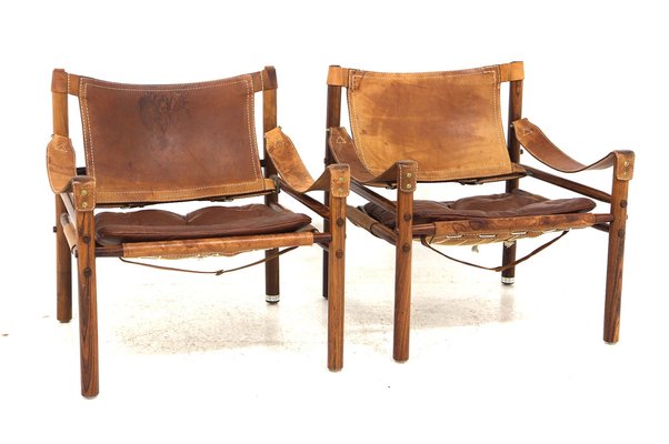 Swedish Sirocco Lounge Chairs by Arne Norell, 1960s, Set of 2-GEK-1396533