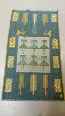 Swedish Small Wool and Cotton Rug-GJF-1304242