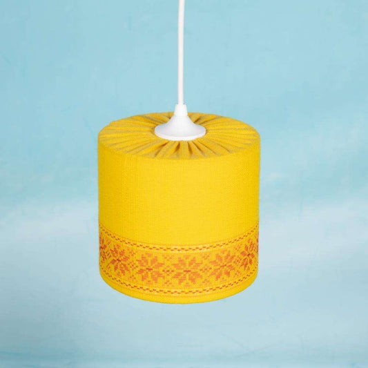 Swedish Space Age Ocher Yellow Pendant Lamp