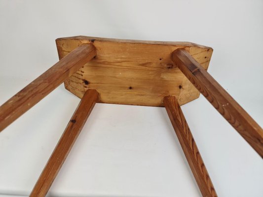 Swedish Stool in Lacquered Pine, 1970s-UYK-806804