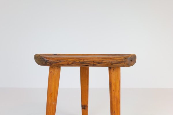 Swedish Stool in Pine, 1960s-UYK-968358