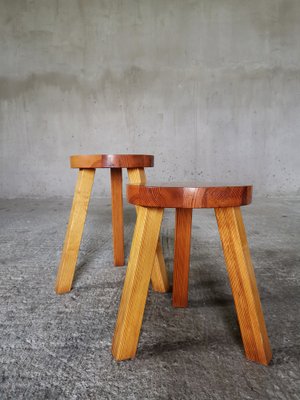 Swedish Stools in Pine, 1960s, Set of 2-XDA-1780600