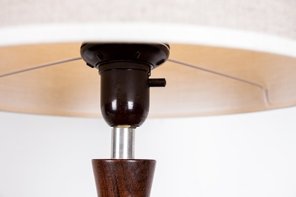 Swedish Table Lamp in Aluminum, Rosewood and Bakelite from Bergboms, 1960s-EMB-2027018