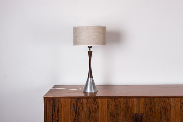 Swedish Table Lamp in Aluminum, Rosewood and Bakelite from Bergboms, 1960s-EMB-2027018