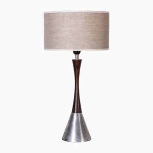 Swedish Table Lamp in Aluminum, Rosewood and Bakelite from Bergboms, 1960s-EMB-2027018