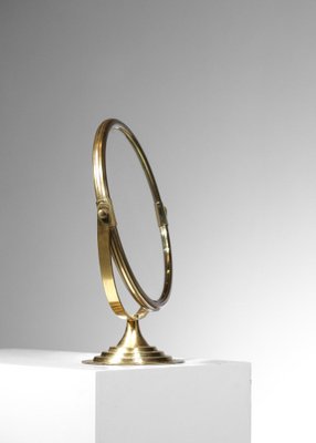 Swedish Table Mirror in Solid Brass, 1960s-YU-1313415