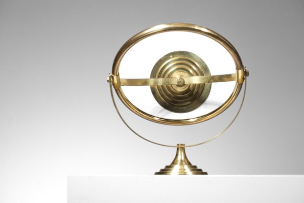 Swedish Table Mirror in Solid Brass, 1960s-YU-1313415