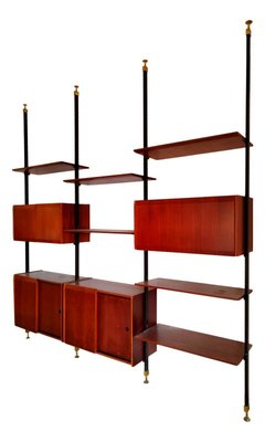 Swedish Teak and Brass Terra Library, 1960s-FIP-1153097