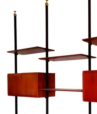 Swedish Teak and Brass Terra Library, 1960s-FIP-1153097