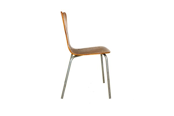 Swedish Teak and Metal Dining Chair, 1960s-GEK-728853