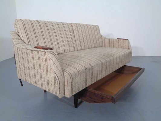 Swedish Teak and Wool Sofa Daybed, 1950s-RDW-706276