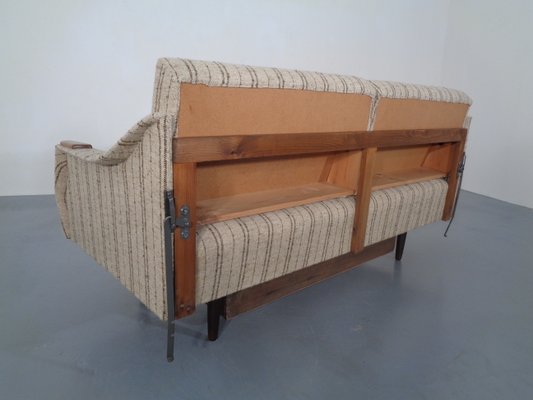 Swedish Teak and Wool Sofa Daybed, 1950s-RDW-706276