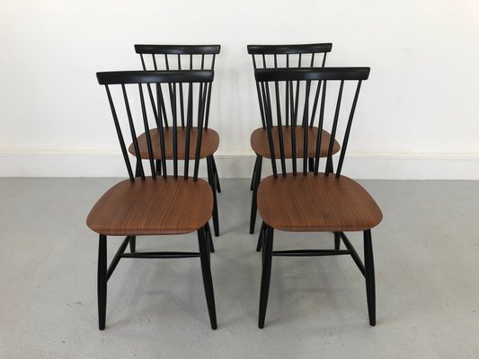 Swedish Teak Chairs by S. E. Fryklund for Hagafors, 1960s, Set of 4-JWH-1304246