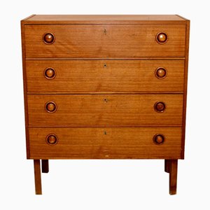 Swedish Teak Chest of Drawers, 1960s-GEK-887566