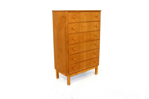 Swedish Teak Chest of Drawers Tallboy, 1960s-GEK-1315479