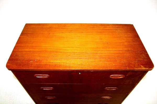 Swedish Teak Dresser Tallboy, 1950s-GEK-1094681