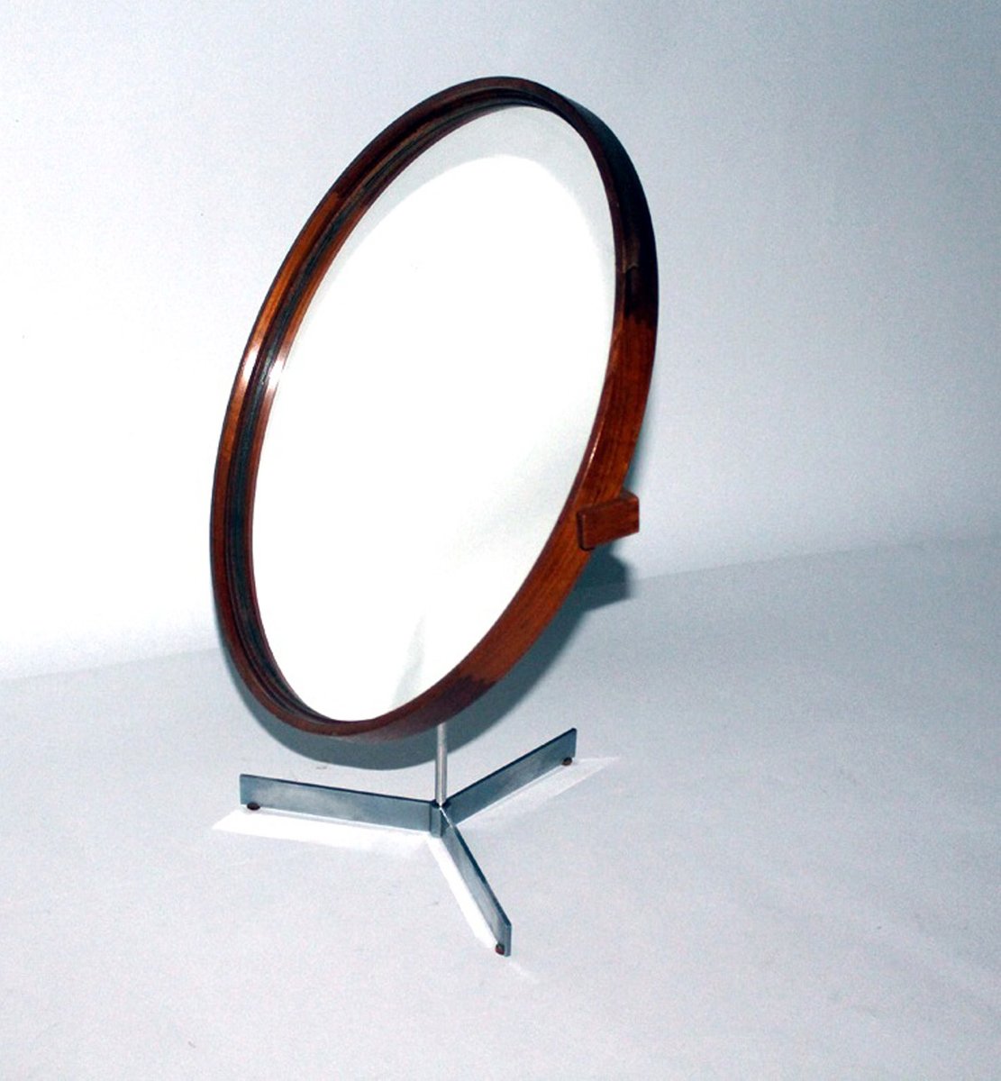 Swedish Teak Table Mirror by Uno & Östen Kristiansson for Luxus, 1960s