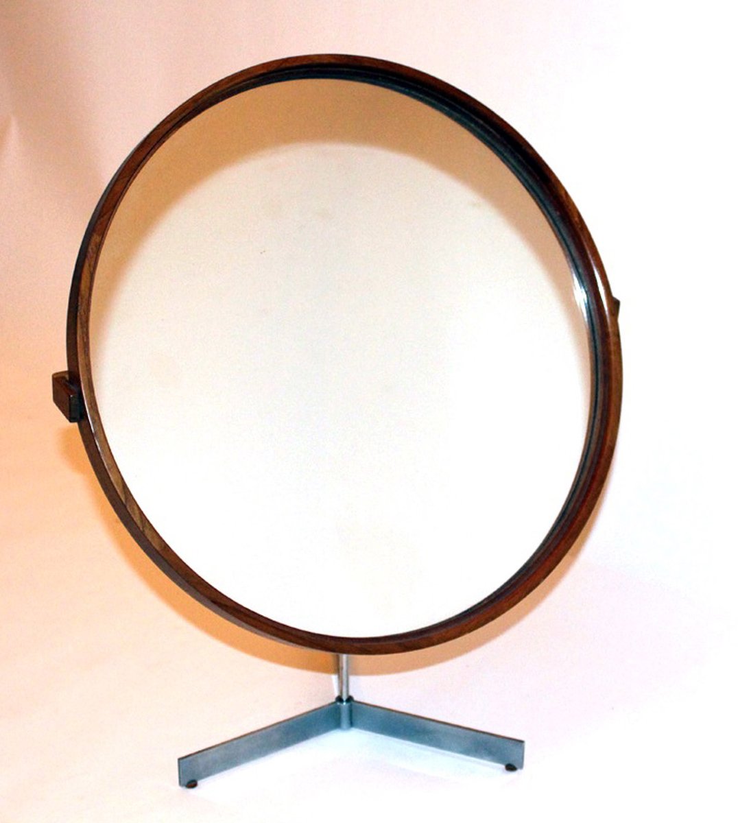 Swedish Teak Table Mirror by Uno & Östen Kristiansson for Luxus, 1960s