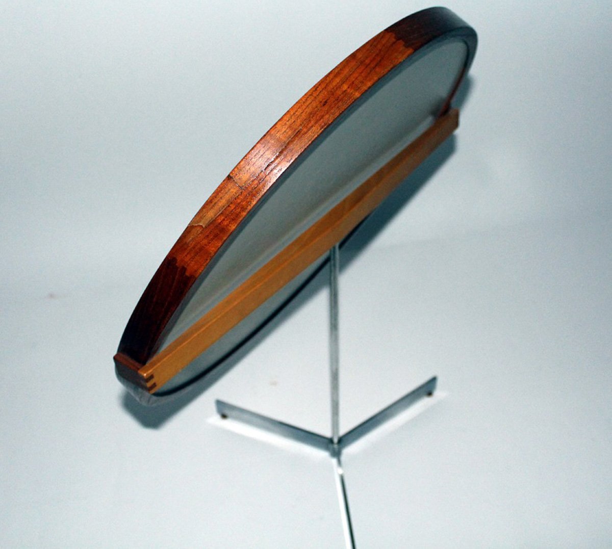 Swedish Teak Table Mirror by Uno & Östen Kristiansson for Luxus, 1960s