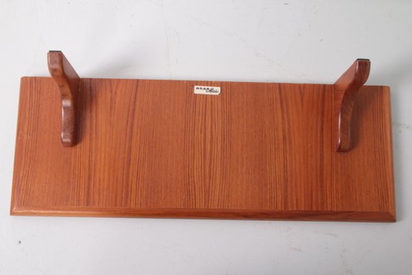 Swedish Teak Wall Mirror with Matching Shelf from Markaryd Sweden, 1950s, Set of 2-EZZ-988477