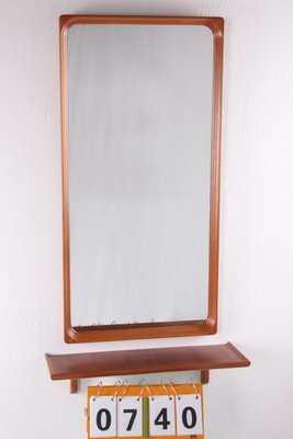 Swedish Teak Wall Mirror with Matching Shelf from Markaryd Sweden, 1950s, Set of 2-EZZ-988477