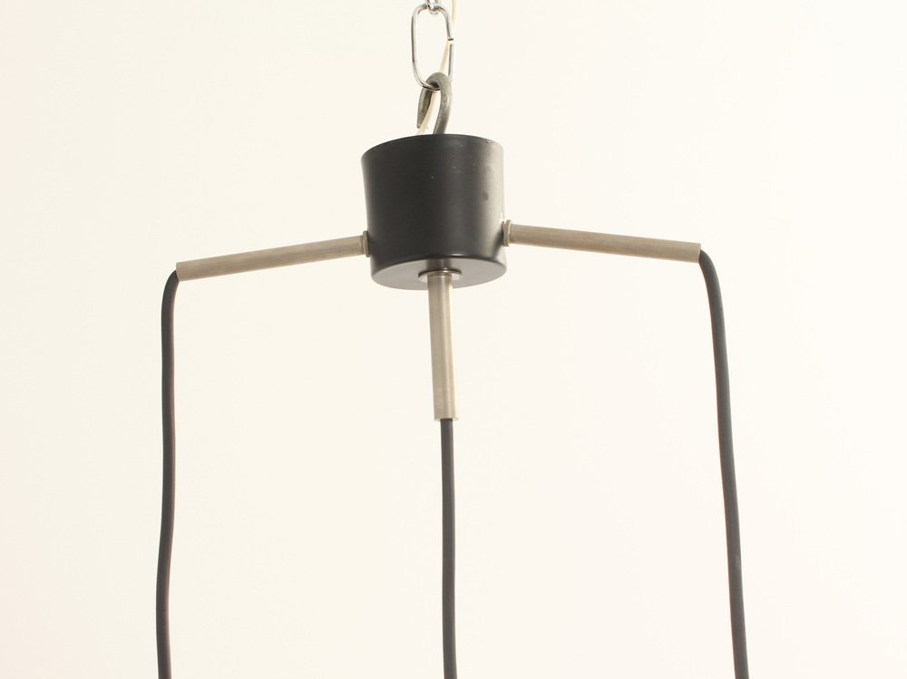 Swedish Triple Drop Ceiling Lamp by Uno and Östen Kristiansson for Luxus, 1950s