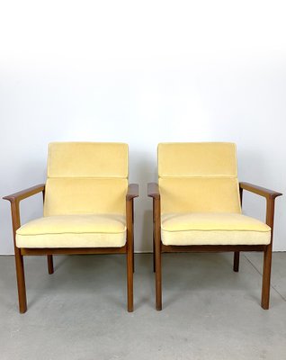 Swedish Velvet Armchairs, 1970s, Set of 2-QFU-1797430