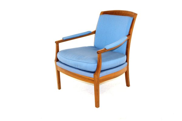 Swedish Walnut Armchair, 1960s-GEK-1122368