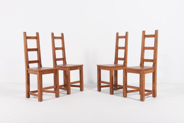 Swedish Walnut Dining Chairs by Sven Larsson, Set of 4-KMC-975266