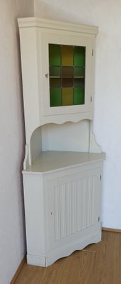 Swedish White Corner Cabinet, 1970s-ZEF-1738889