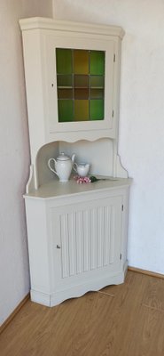 Swedish White Corner Cabinet, 1970s-ZEF-1738889