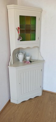 Swedish White Corner Cabinet, 1970s-ZEF-1738889