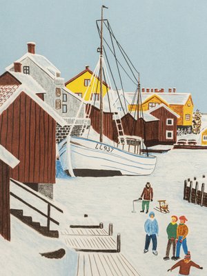 Swedish Winter, Color Lithograph-GPP-1047845