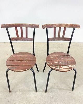 Swedish Wooden Garden Chairs, Set of 2-QFU-894261