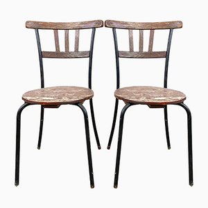 Swedish Wooden Garden Chairs, Set of 2-QFU-894261