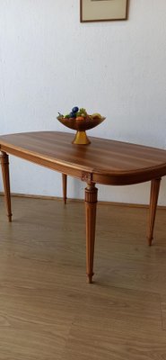 Swedish Wooden Oval Table, 1970s-ZEF-1725009