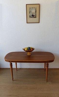 Swedish Wooden Oval Table, 1970s-ZEF-1725009