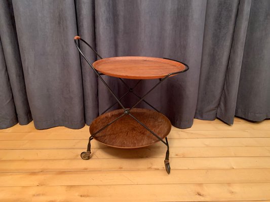 Swedish Yeary Veneer Bar Cart, 1960s-VQM-1175288