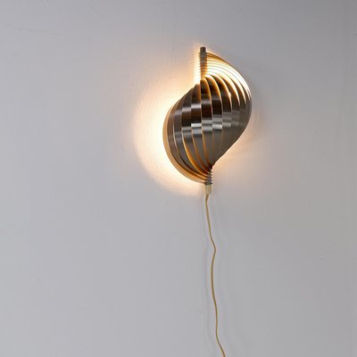 Swelling Aluminium Sconce by Henri Mathieu, 1970s-NYF-2018910