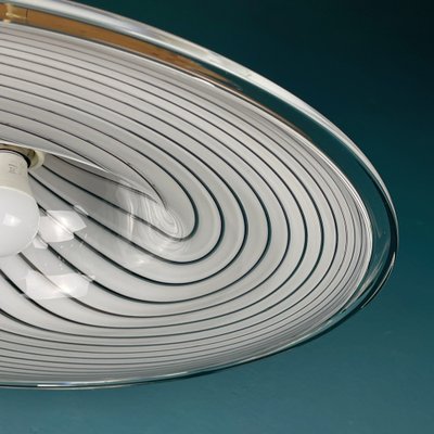 Swirl Murano Glass Pendant Lamp, Italy, 1970s-WQC-1404485