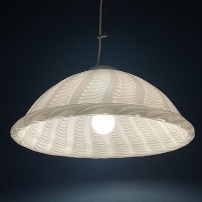 Swirl Murano Glass Pendant Lamp, Italy, 1980s-WQC-1105366