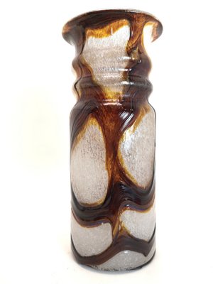 Swirly Multicolored Handmade Glass Vase, 1970s-UWE-1160220